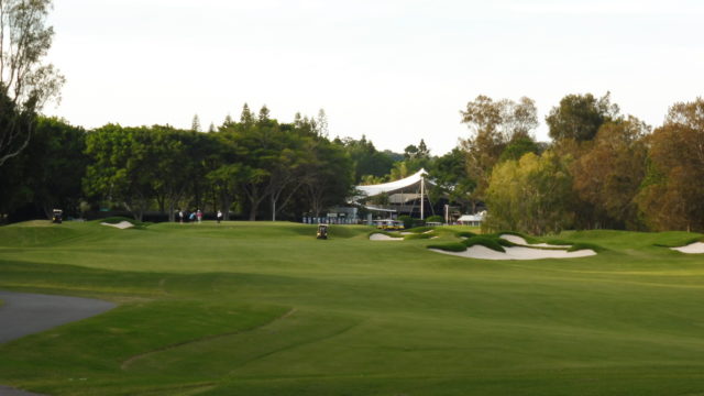 The 18th fairway at RACV Royal Pines Resort