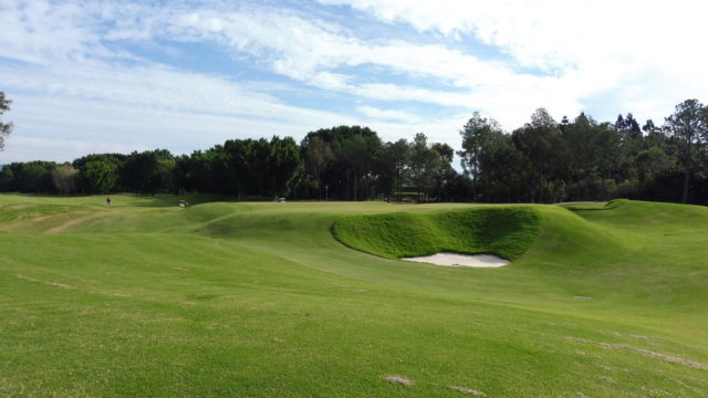 The 18th green at RACV Royal Pines Resort