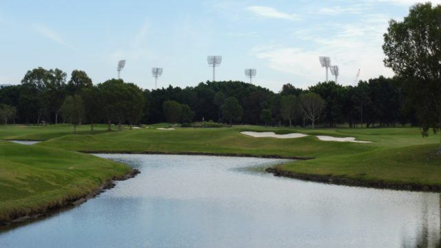 The 9th green at RACV Royal Pines Resort