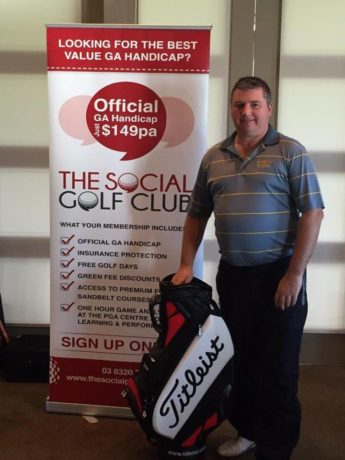 Me with my prize at The Social Golf Club event at Spring Valley Golf Club