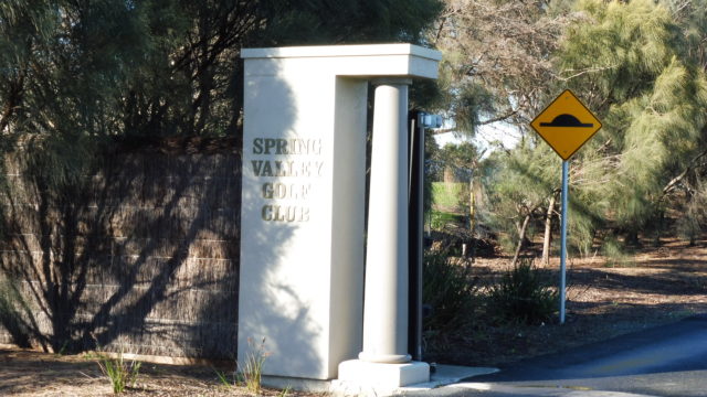 Entrance to Spring Valley Golf Club