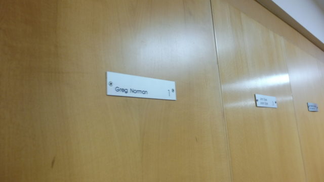 Locker for Greg Norman at The Grand Golf Club