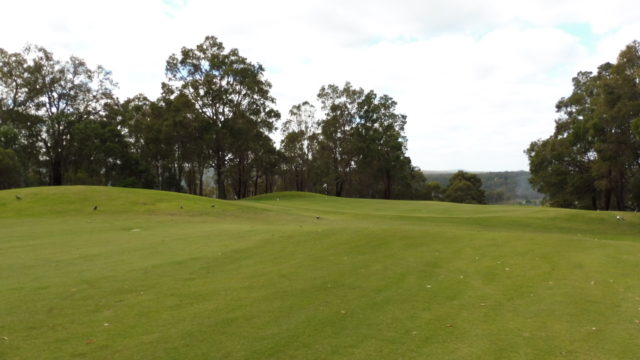 The 15th green at Araluen Golf Resort