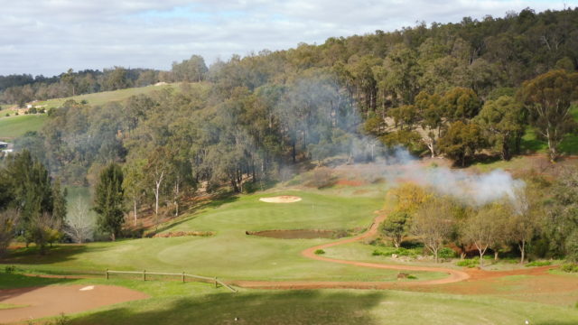 The 16th tee at Araluen Golf Resort