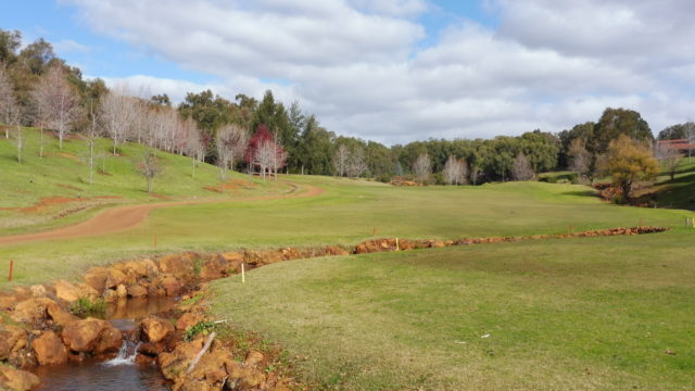 The 18th fairway at Araluen Golf Resort