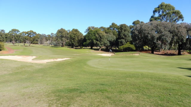 The 2nd green at Araluen Golf Resort