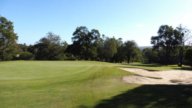 The 3rd green at Araluen Golf Resort