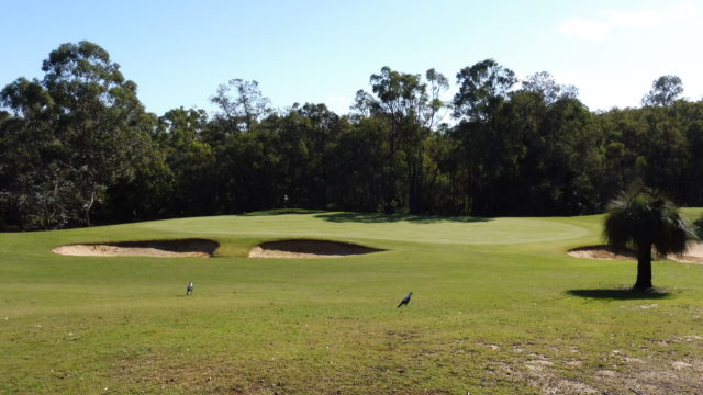 The 4th green at Araluen Golf Resort