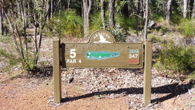 Hole Marker at Araluen Golf Resort