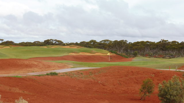 The 16th & 17th greens at Kalgoorlie Golf Club