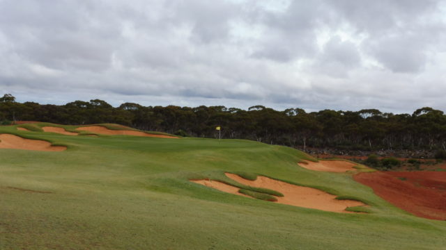 The 17th green at Kalgoorlie Golf Club