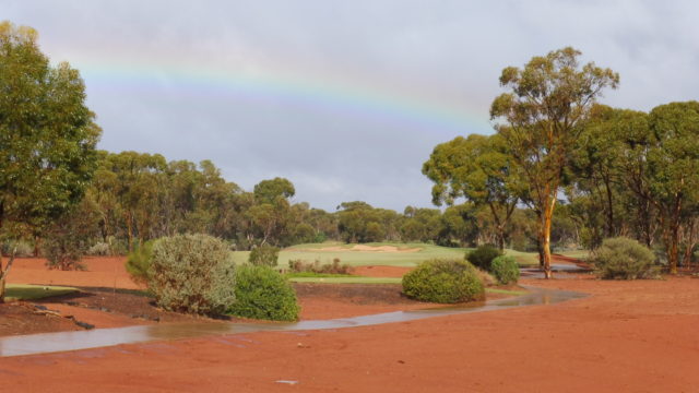 The 1st hole at Kalgoorlie Golf Club