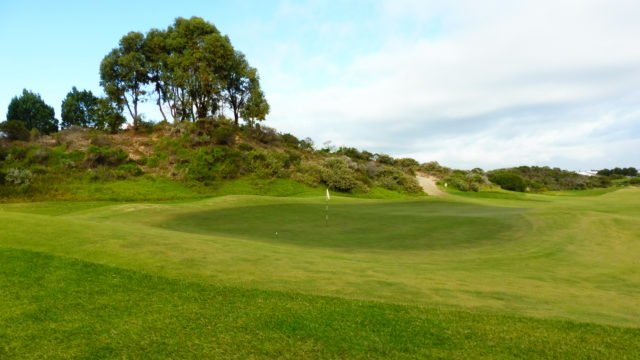 The 13th green at Secret Harbour Golf Links