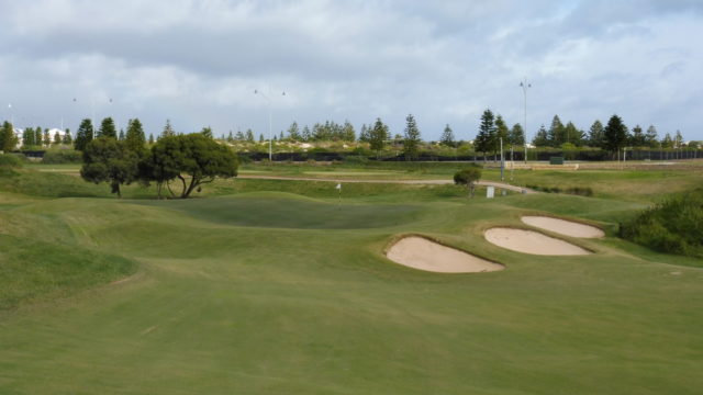 The 18th green at Secret Harbour Golf Links