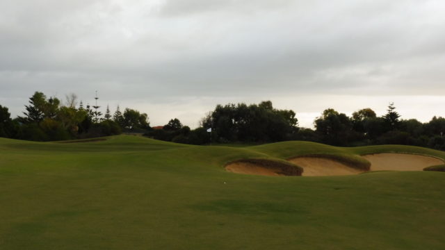 The 1st green at Secret Harbour Golf Links