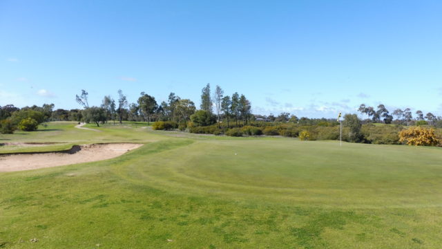 The 2nd green at Horsham Golf Club