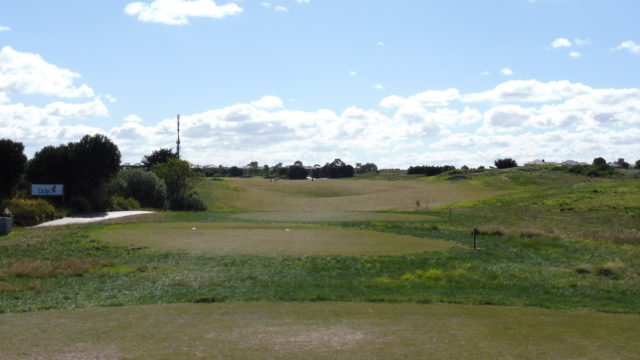 The 10th tee at Sanctuary Lakes Golf Club