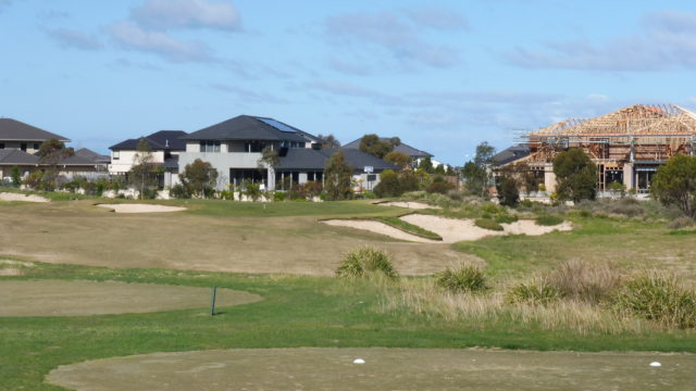 The 11th tee at Sanctuary Lakes Golf Club