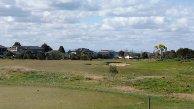 The 12th tee at Sanctuary Lakes Golf Club