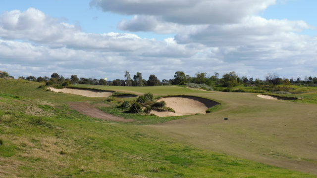 The 13th fairway at Sanctuary Lakes Golf Club