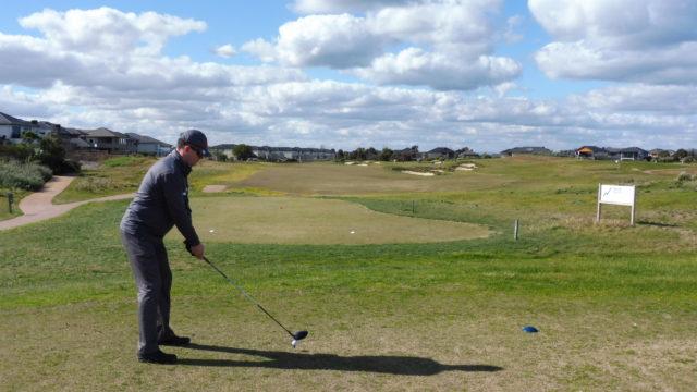 The 15th tee at Sanctuary Lakes Golf Club