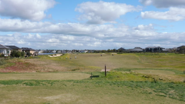 The 16th tee at Sanctuary Lakes Golf Club