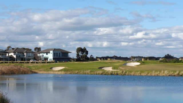 The 6th tee at Sanctuary Lakes Golf Club