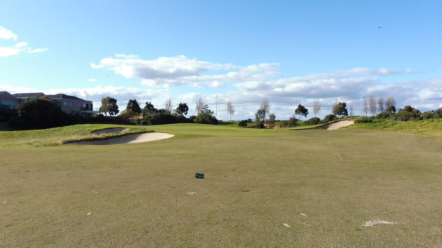 The 7th green at Sanctuary Lakes Golf Club