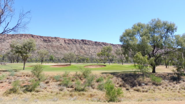 The 13th green at Alice Springs Golf Club