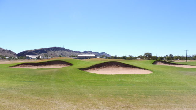 The 15th green at Alice Springs Golf Club