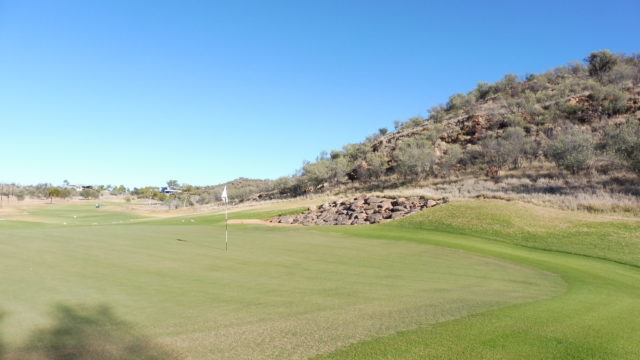 The 4th green at Alice Springs Golf Club