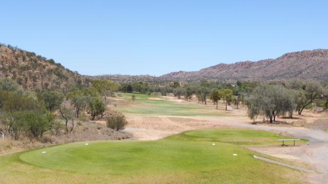 The 4th tee at Alice Springs Golf Club