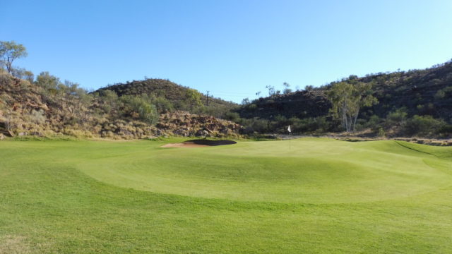 The 5th green at Alice Springs Golf Club