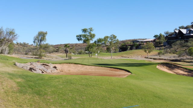 The 7th green at Alice Springs Golf Club