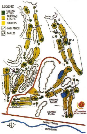 Map of Alice Springs Golf Club