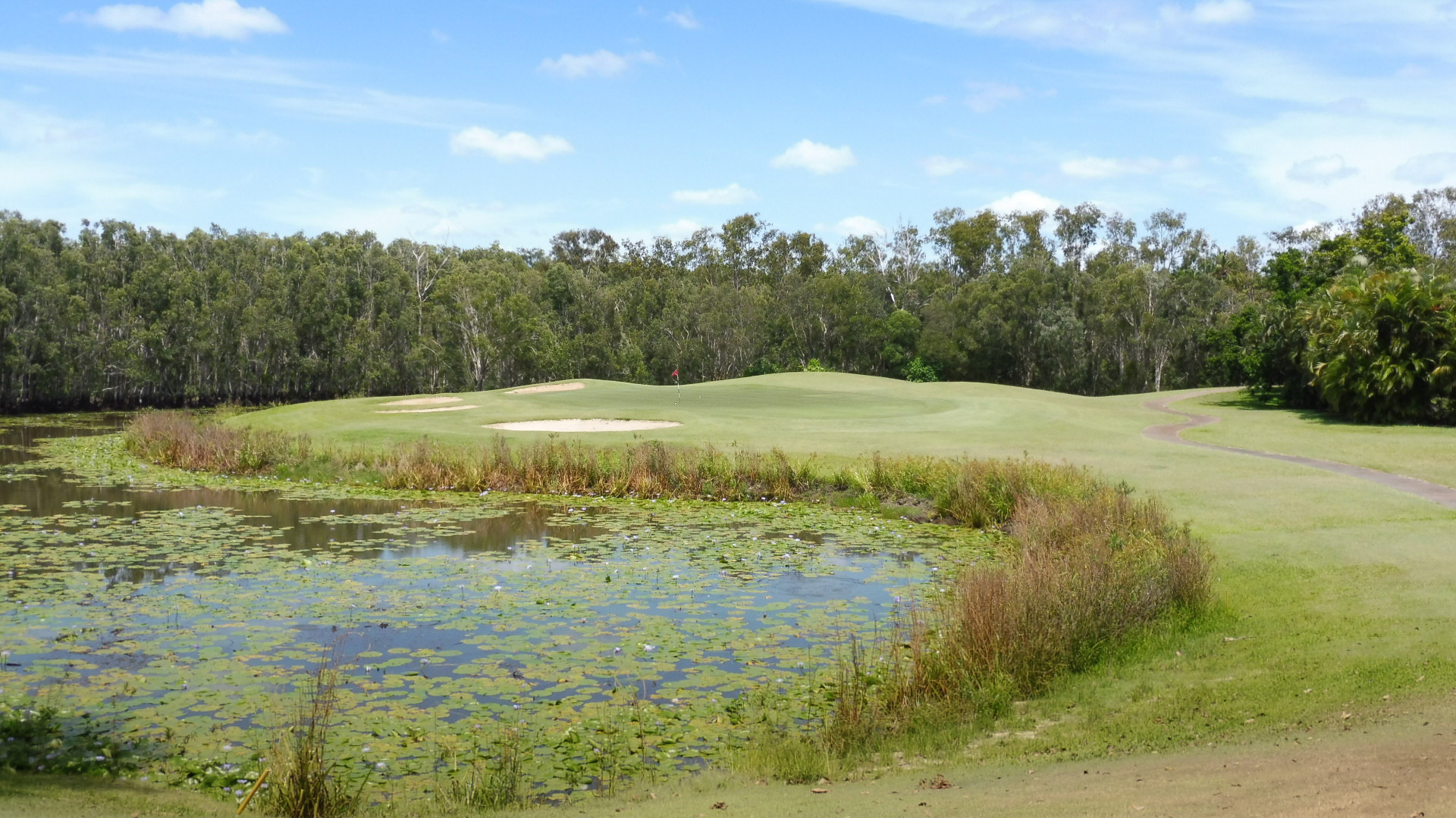 The 13th green at Capricorn Resort Golf Course