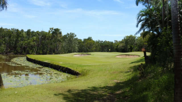 The 14th green at Capricorn Resort Golf Course