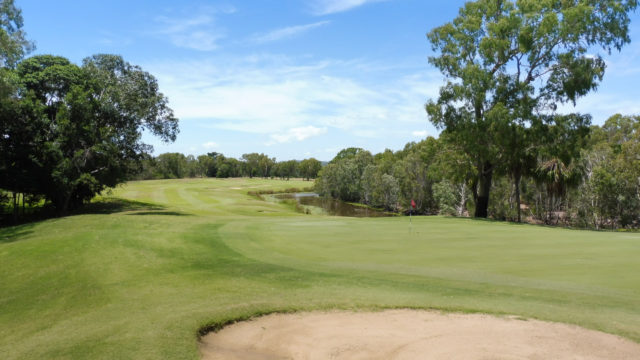 The 15th green at Capricorn Resort Golf Course