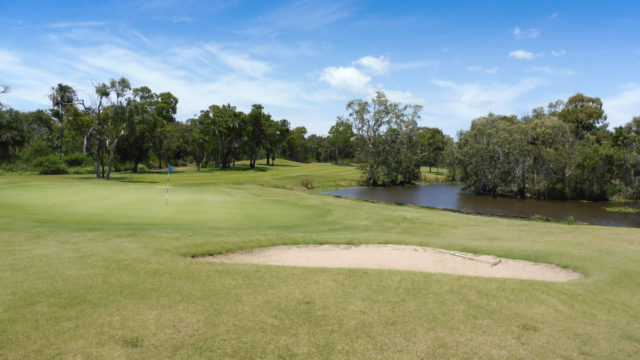 The 17th green at Capricorn Resort Golf Course