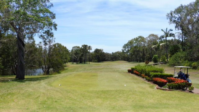 The 17th tee at Capricorn Resort Golf Course