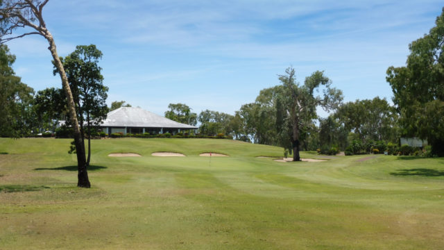 The 18th green at Capricorn Resort Golf Course