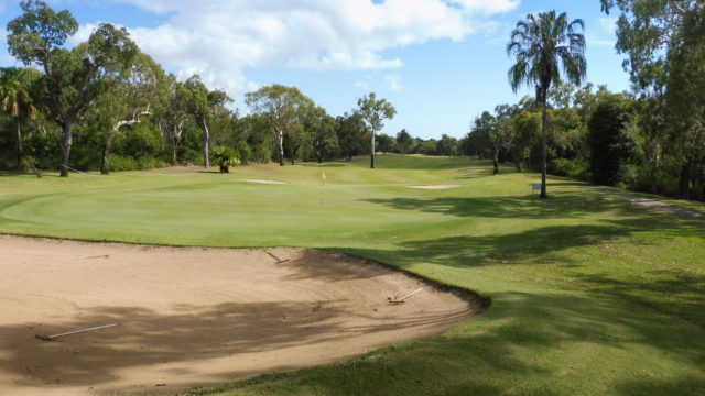 The 1st green at Capricorn Resort Golf Course