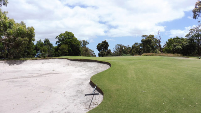 The 12th green at Cranbourne Golf Club