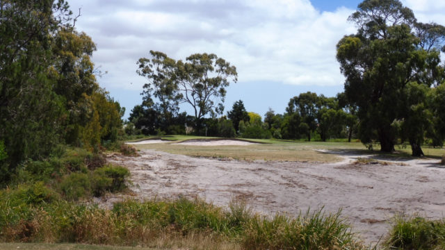The 14th temporary hole at Cranbourne Golf Club