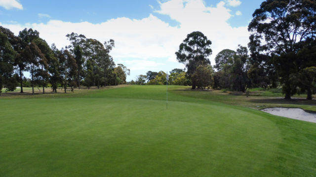The 17th green at Cranbourne Golf Club