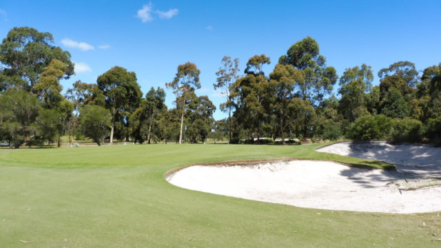 The 1st green at Cranbourne Golf Club