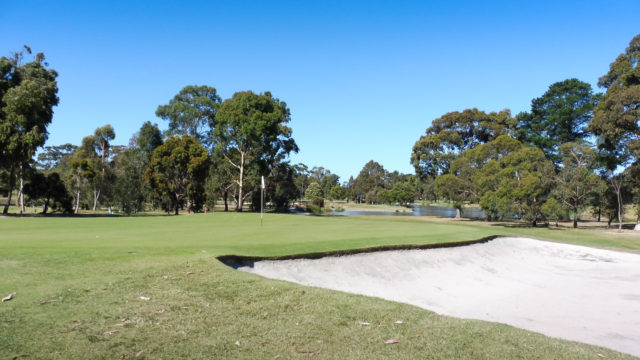 The 8th green at Cranbourne Golf Club