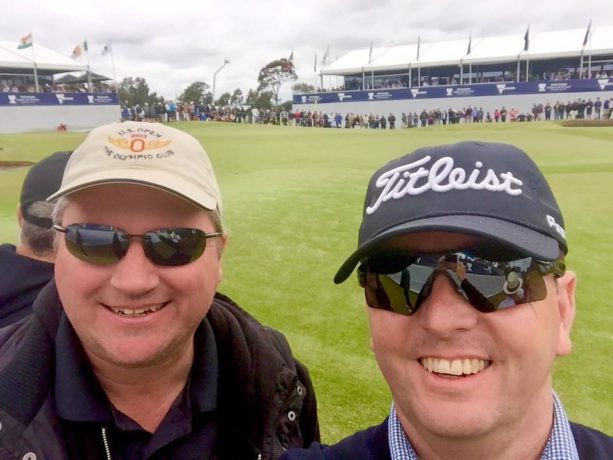 Myself and James at the World Cup of Golf 2016