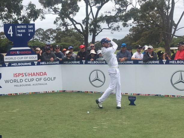 Jimmy Walker practice swing at World Cup of Golf 2016