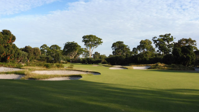 The 9th fairway at Kingston Heath Golf Club